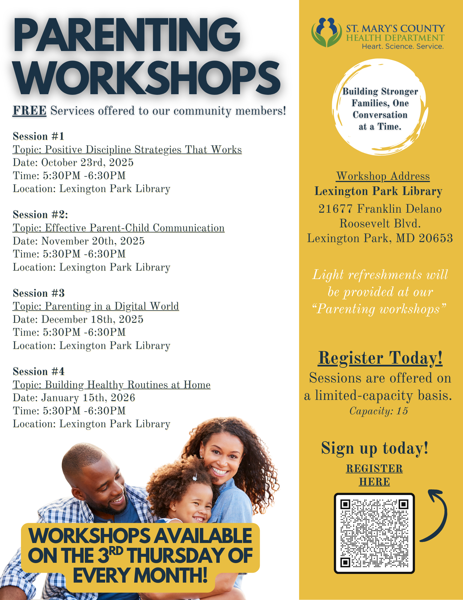 Parenting Workshops Flyer